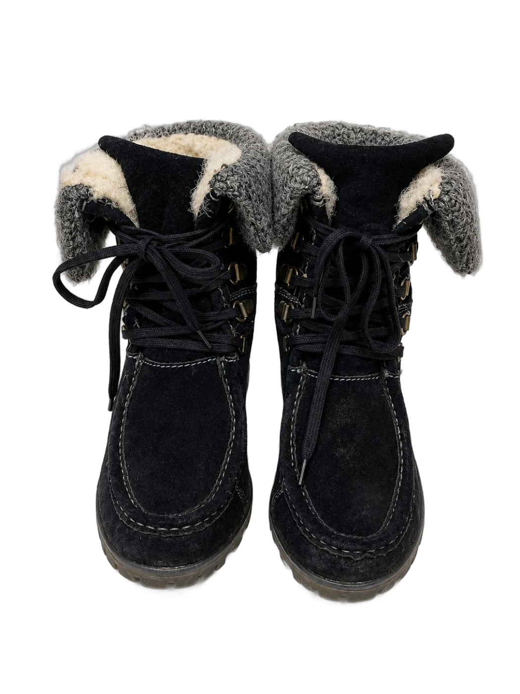 Fluffy Winter Wedge Booties