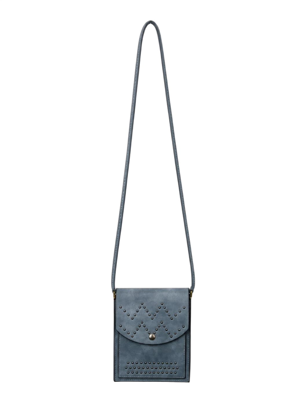Blue Silver Studded Phone Bag