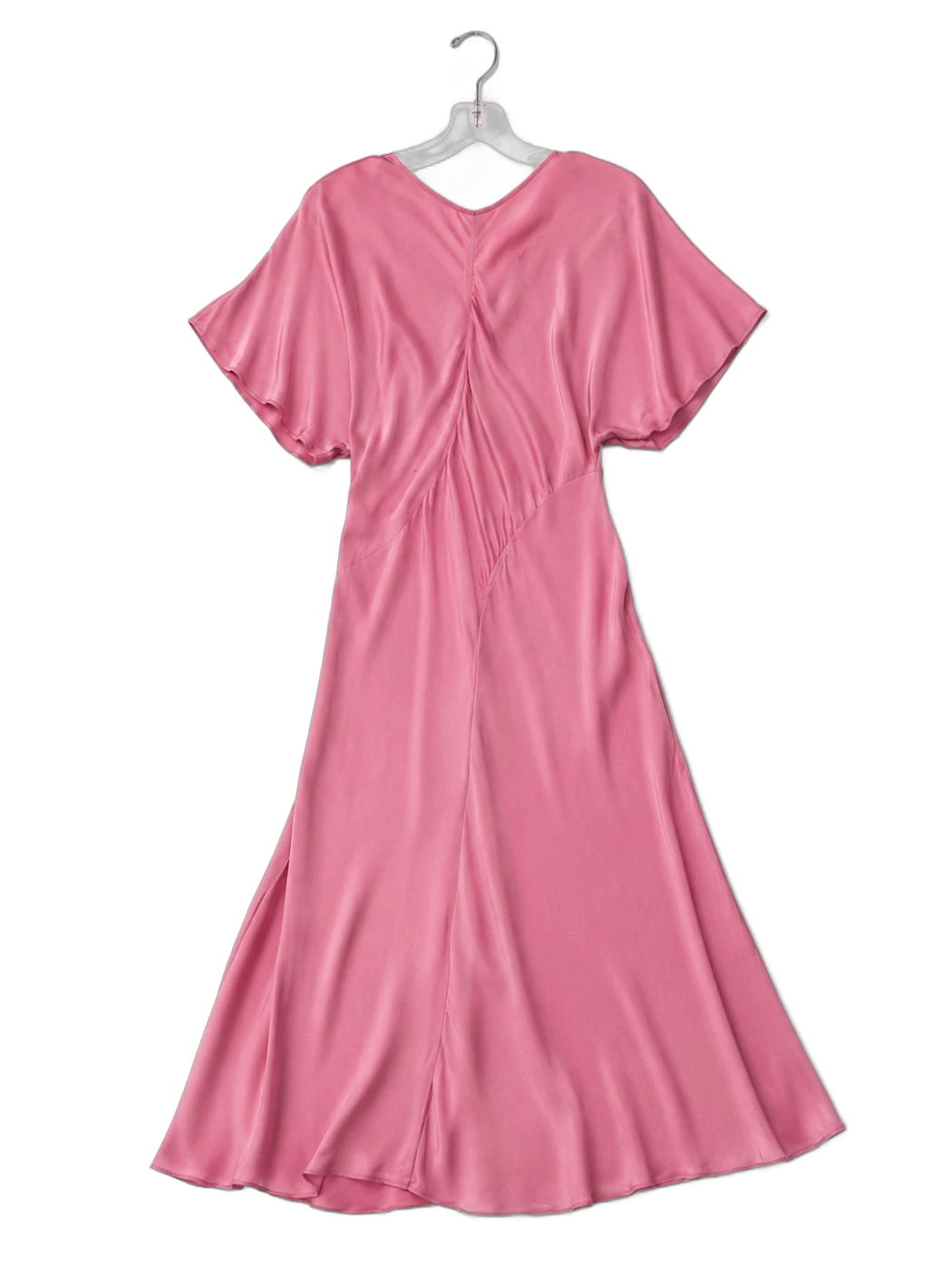 Soft Pink Draped Maxi Dress