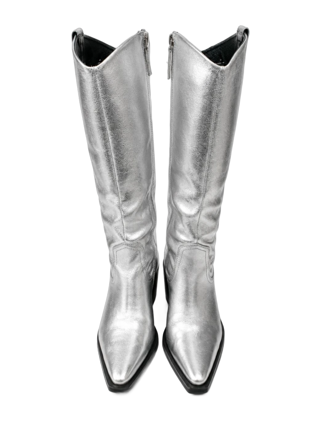 Shoreditch Metallic Leather Knee-high Cowboy Boot