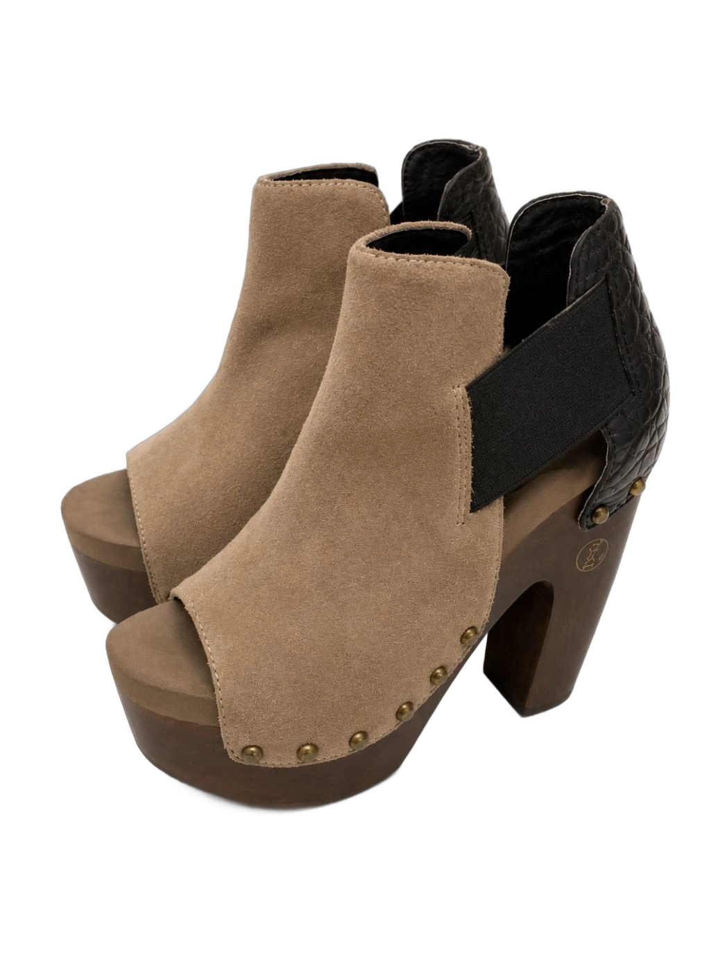 Suede Wood Clog